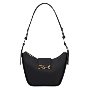 KARL LAGERFELD Skuldertaske Signature Sort/Guld