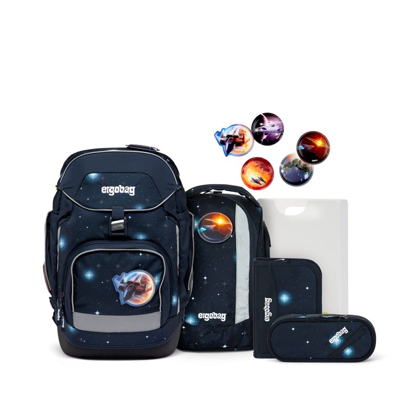 Ergobag Skoletaskesæt Pack AtmosBear Blå med space 1