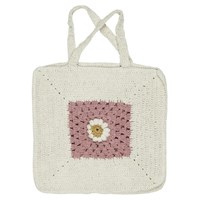 Ib Laursen Totebag Hæklet taske Blomst Creme 1