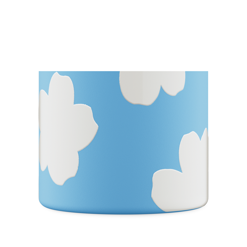 24Bottles Drikkeflaske Spin Bottle Blå m/hvide prikker 3