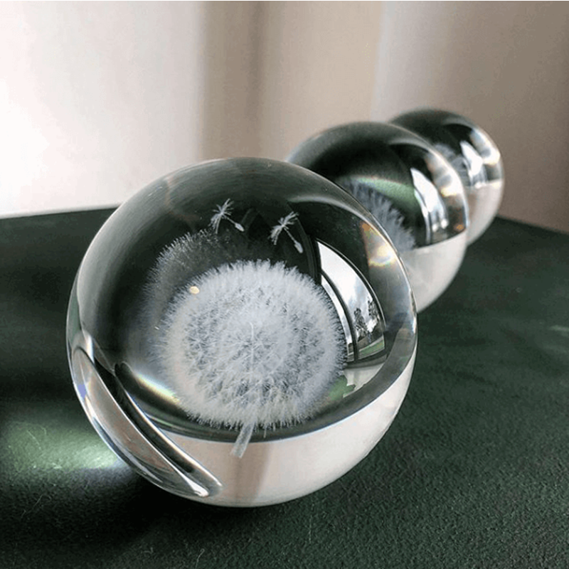 Kasia Lilja Krystalkugle Mælkebøtte Transparent 3