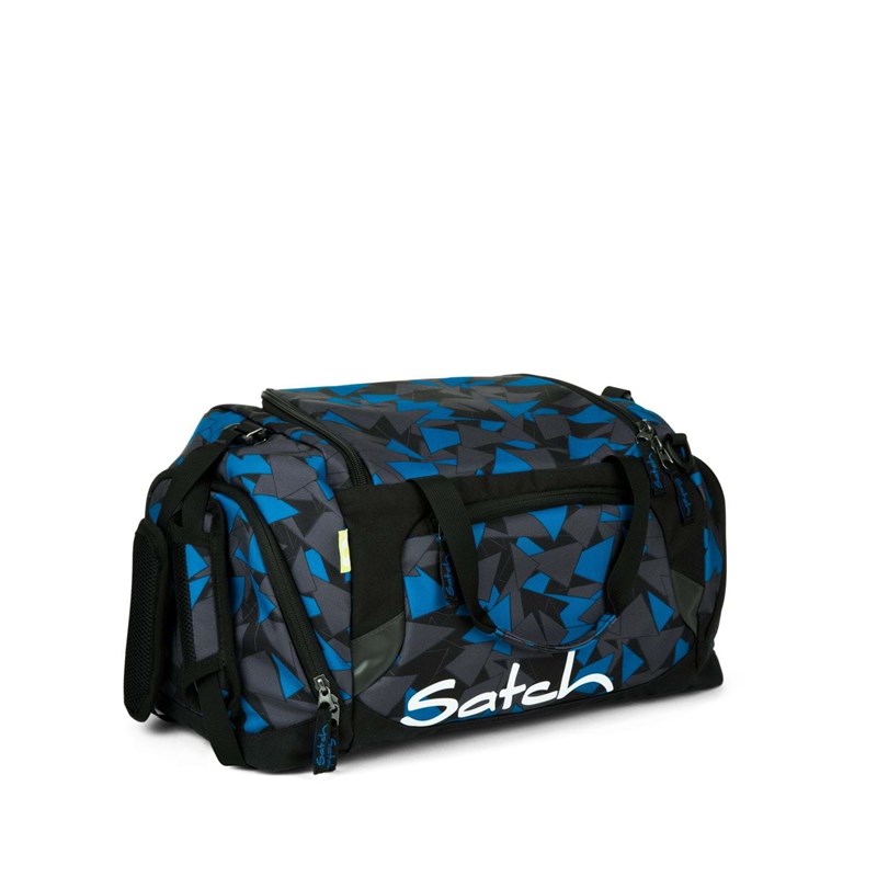 Satch Sportstaske Triangles Blue Sort m/fodspor