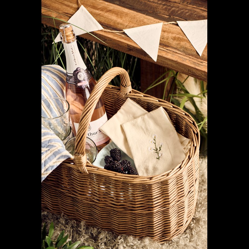 Ib Laursen Tæppe Quiltet Blå strib 5