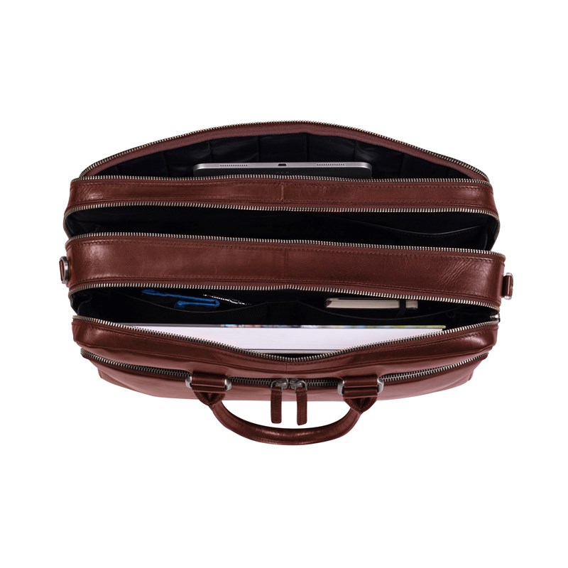 Leonhard Heyden Computertaske Cambridge Brun/rød 15" 2