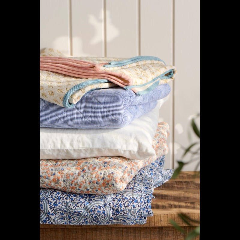 Ib Laursen Tæppe Klassisk quilt Blå 3