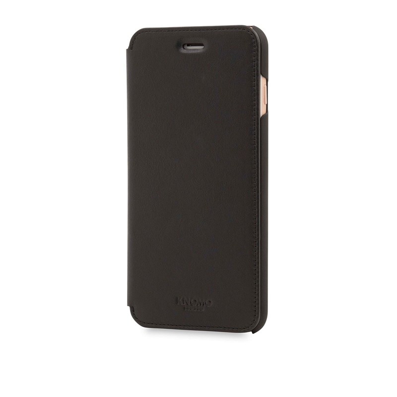 Knomo Mobilcover Leather Sort iPhone 6+/6S+/7+/8+ 1