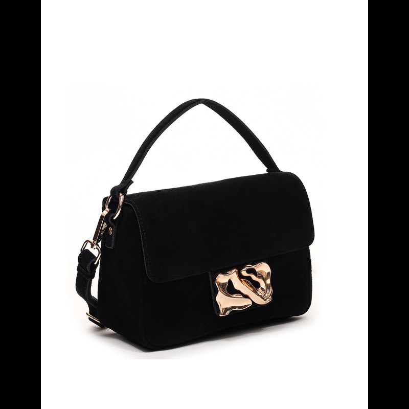Núnoo Håndtaske Honey Icon Suede Sort 2