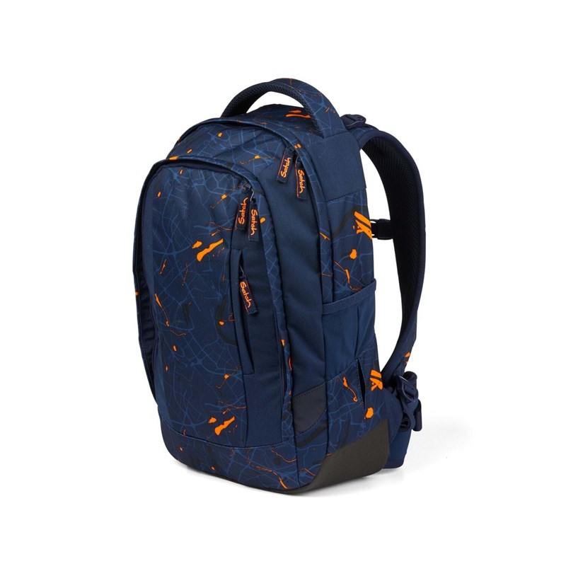 Satch Skoletaske Sleek Blå/orange 8