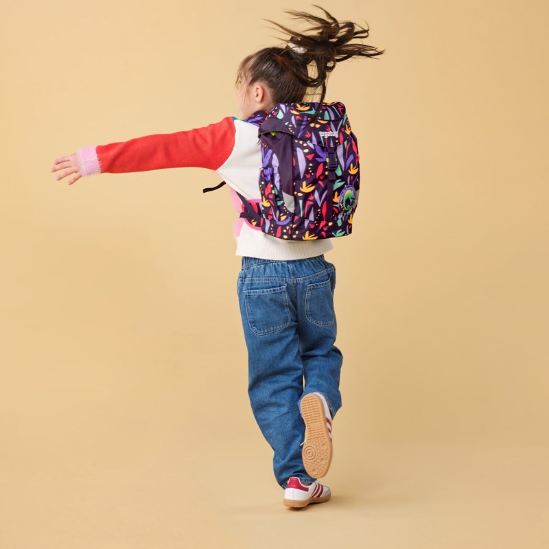 Ergobag Barnryggsäck Mini Jungle Lila blomma 2