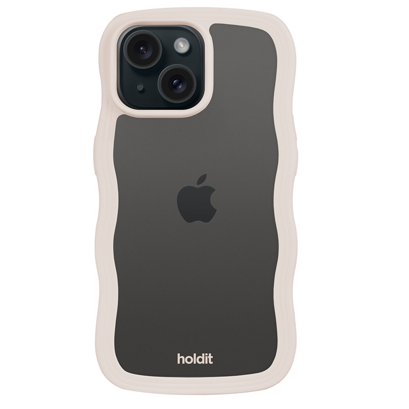 Holdit Mobilfodral Wavy Transparent Beige iPhone 13/14/15 3