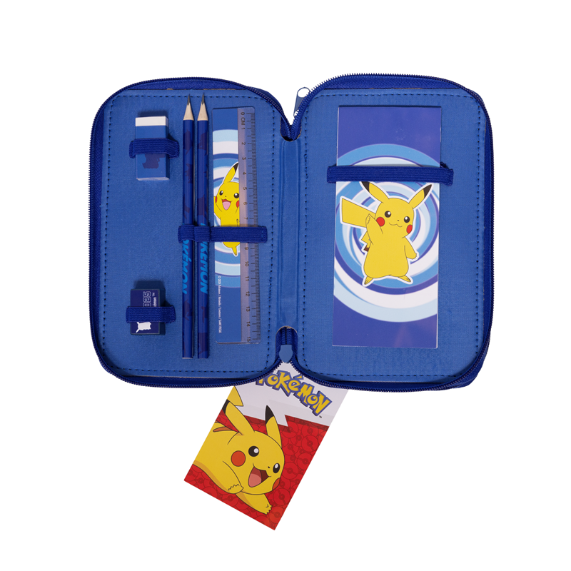 Pokèmon Pennfodral med innehåll Blå/gul 2