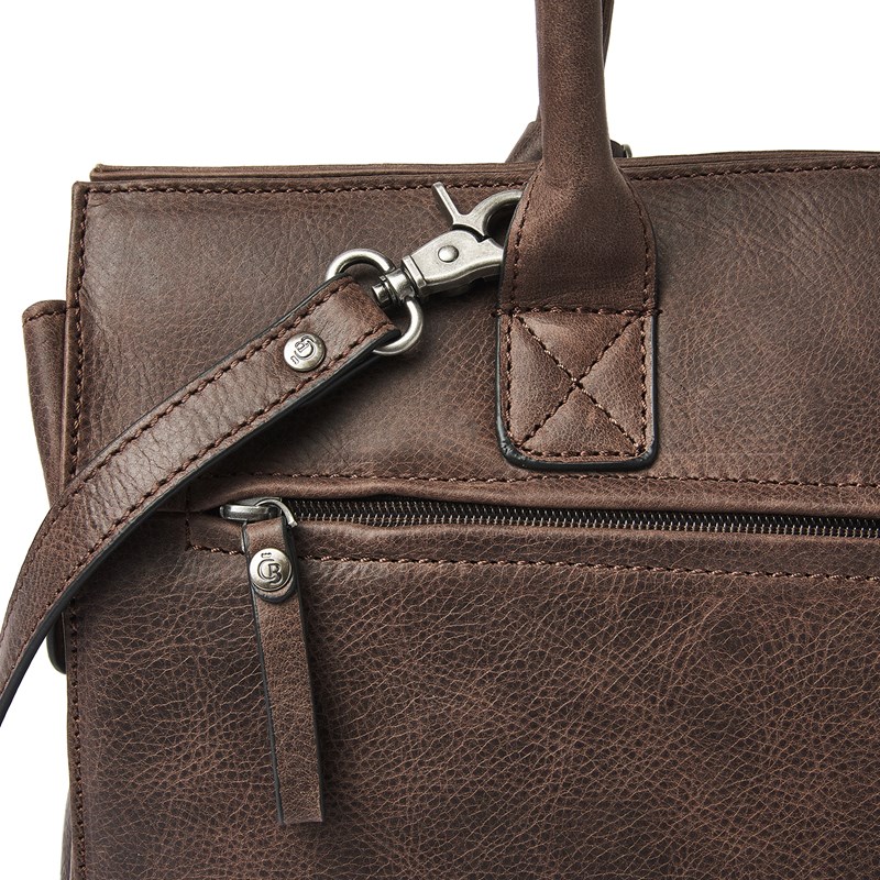 Castelijn & Beerens Axelväska RFID Mocca Brun 15" 5