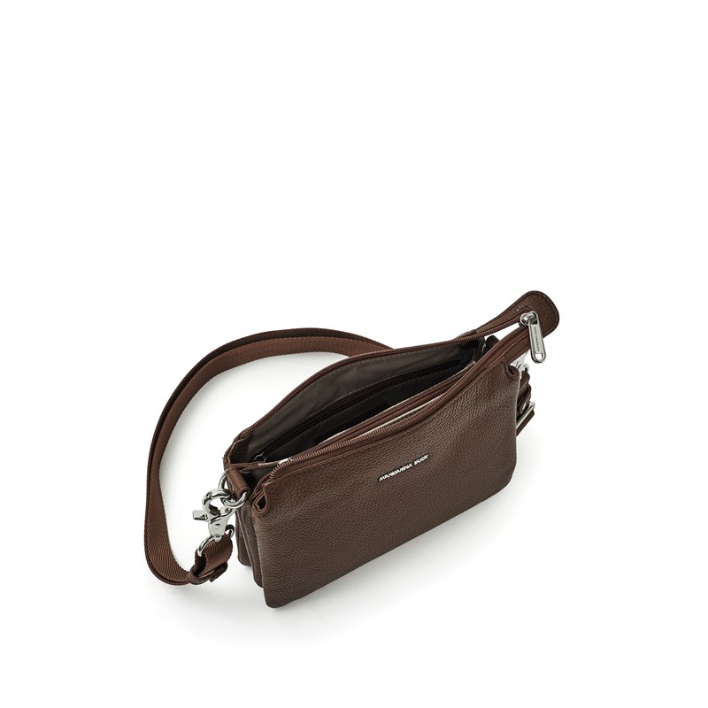 Mandarina Duck Crossbody Mellow Leather Mocca Brun 4