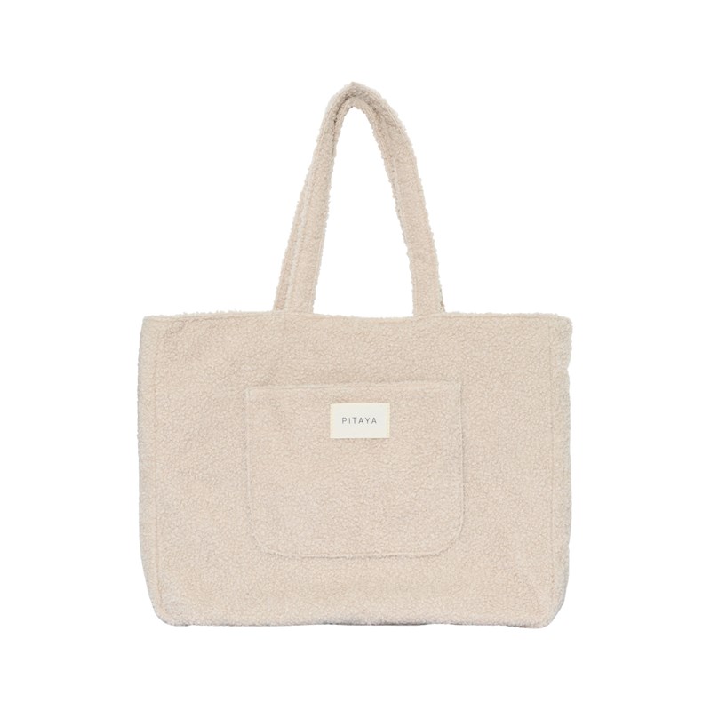 PITAYA Shopper Teddy Tote  Beige