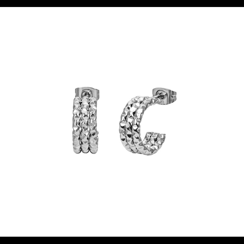 Conmé Øreringe Hoops Rome small Sølv 1