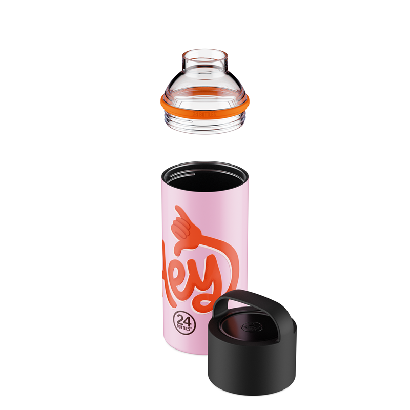 24Bottles Drikkeflaske Spin Bottle Pink mønstret 2