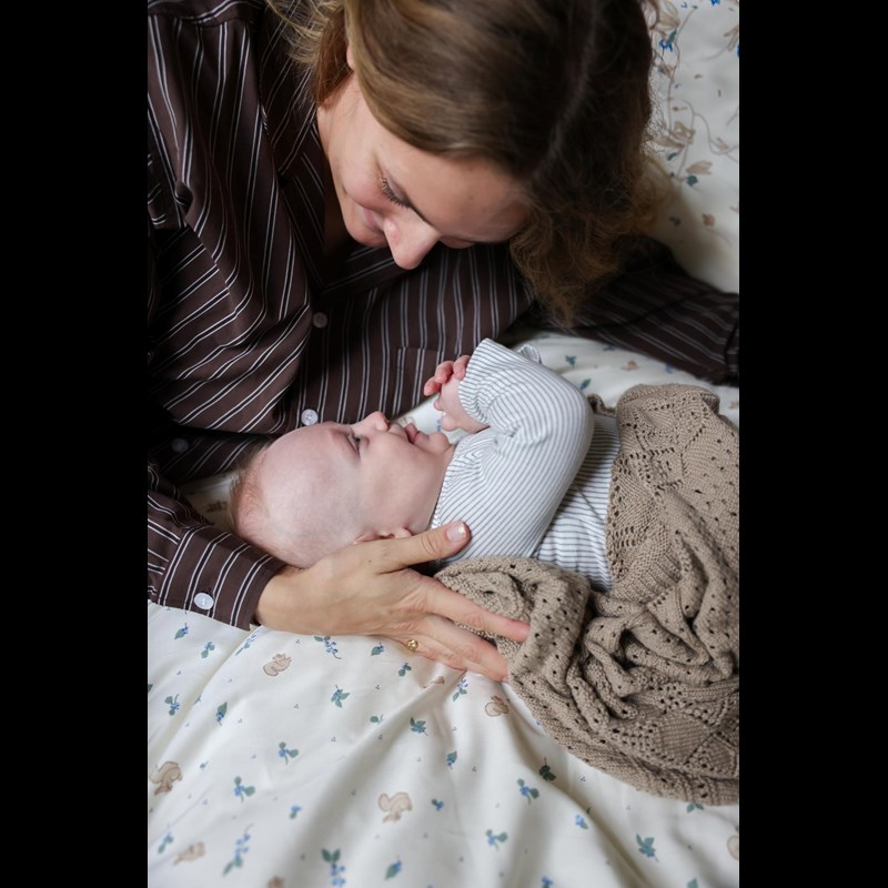Cam Cam Copenhagen Sängkläder Baby Blueberries Beige/blå 70x100 5