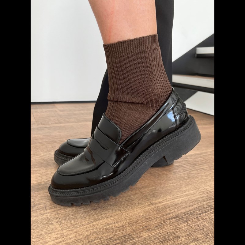 Conmé Strumpor Viskos Ribb Mocca Brun 37-39 2
