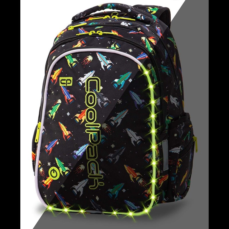 Coolpack Skoletaskesæt Joy M Sort mønster 1