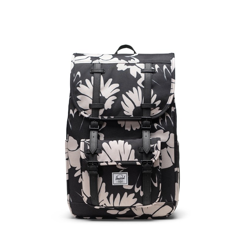 Herschel Rygsæk Little America Mid Sort/med blomster 1