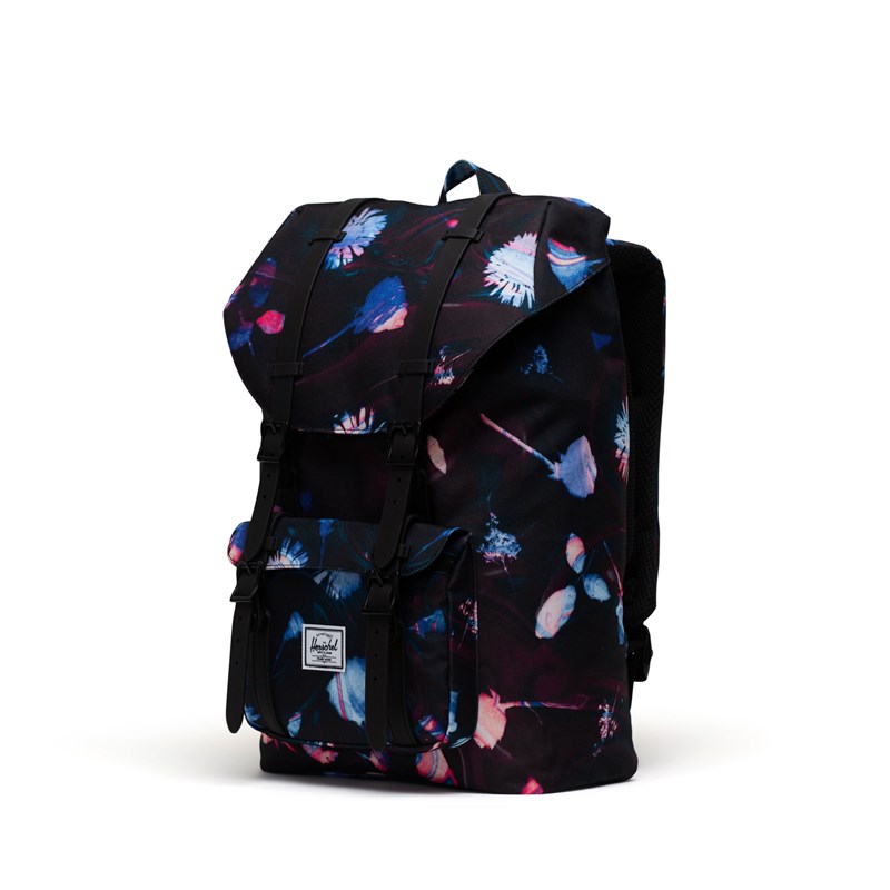 Herschel Rygsæk Little America Sort/med blomster 13" 2
