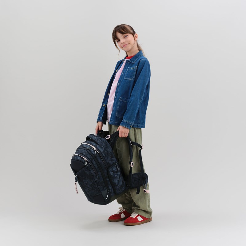 Satch Skolväska Match Midnight Jun. Svart/rosa 2