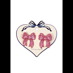 Konges Sløjd Hårspænde Sequin Bow 2-Pak Pink