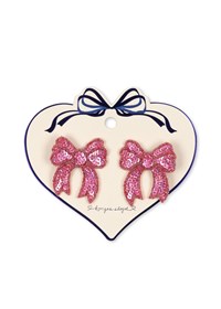 Konges Sløjd Hårspænde Sequin Bow 2-Pak Pink 1