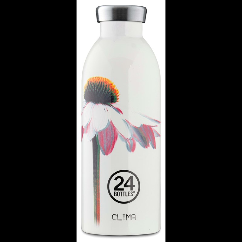24Bottles Termoflaske Clima Bottle Hvid blomst 1