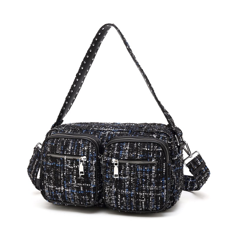 Noella Crossbody Celia Tweed Blå 4