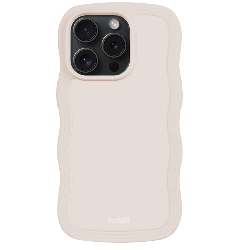 Holdit Mobilfodral Wavy Beige iPhone 14 Pro Max 1