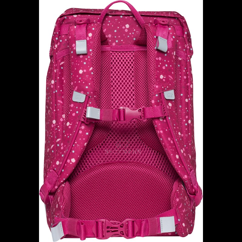 Beckmann Skoletaske Classic Maxi Forest Rød/lyserød 4
