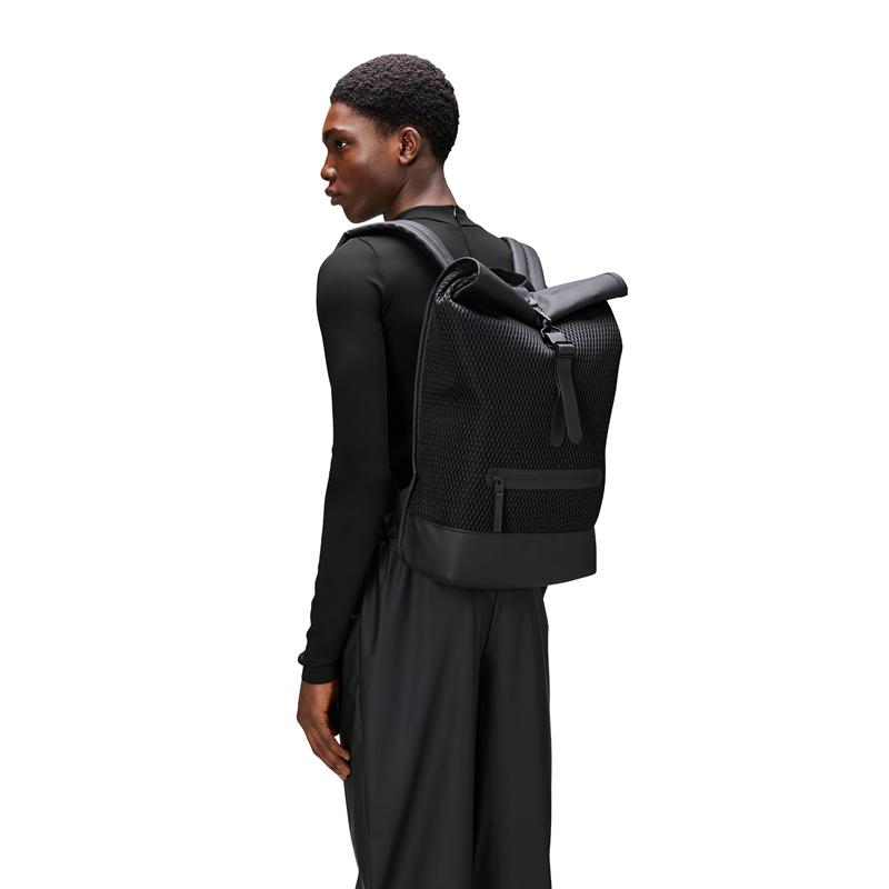 RAINS Rygsæk Rolltop Rucksack Mesh Sort 5