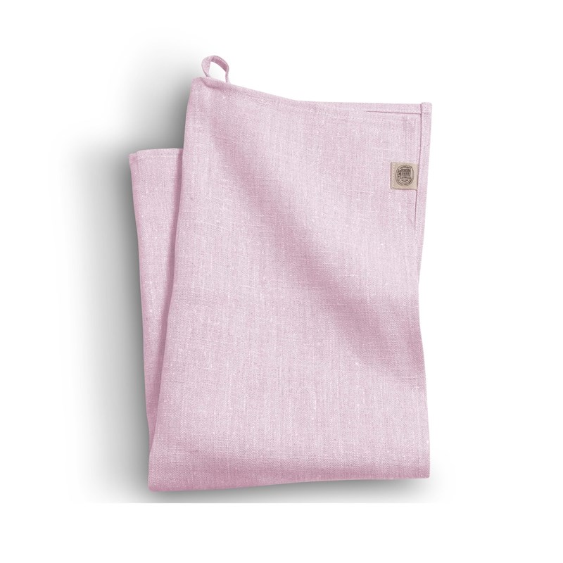 Lovely Linen Viskestykke hør Rosa 1