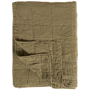 Ib Laursen Filt Klassisk quilt Oliv Grön