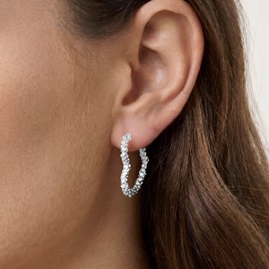 Winther Studio Øreringe Hoops Heart Sølv alt image