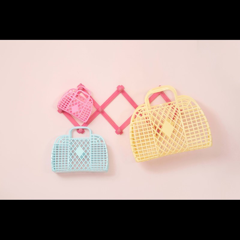 Sun Jellies Håndtaske Retro Basket Mini Lyseblå 2