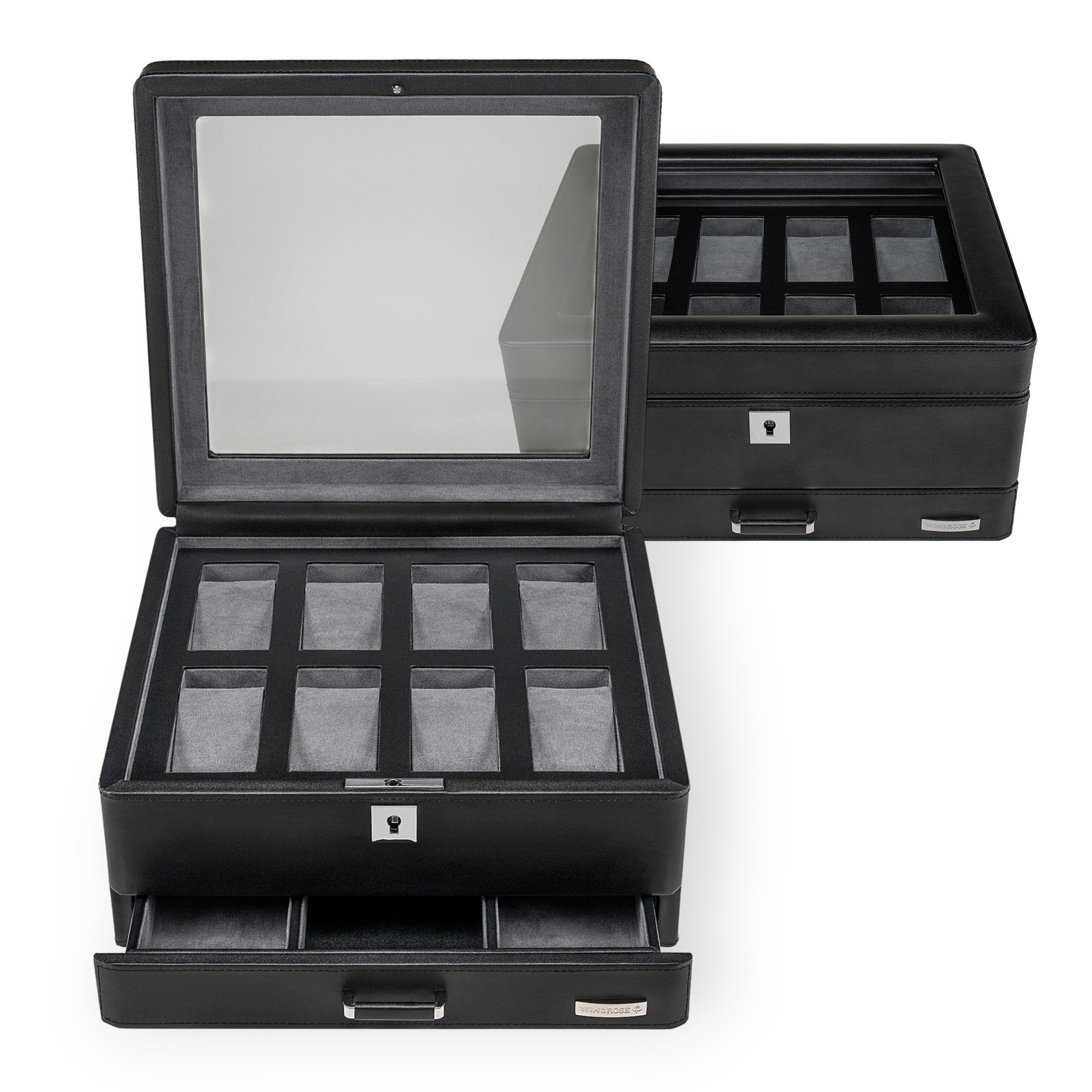 Windrose Urkasse 8 ure med skuffe