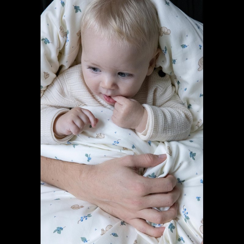Cam Cam Copenhagen Sängkläder Baby Blueberries Beige/blå 70x100 2