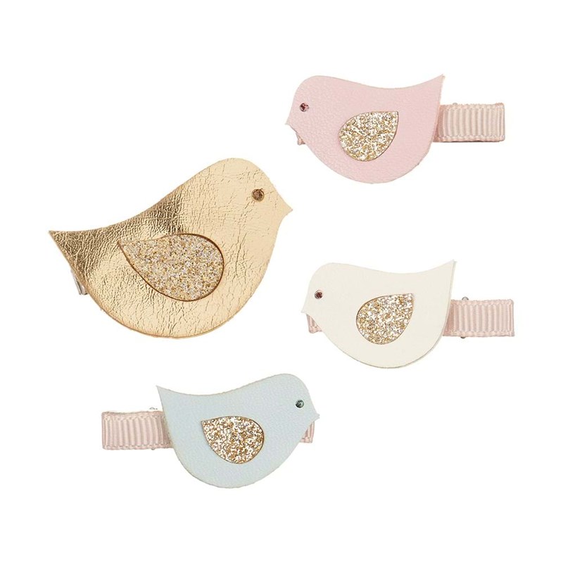 Mimi & Lula Hårclips fugle 4 Ass farver 1