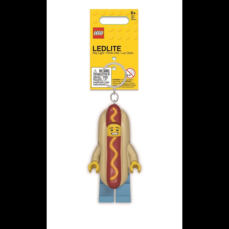 LEGO Bags Nøglering m/lys Hot Dog Rød/blå 2