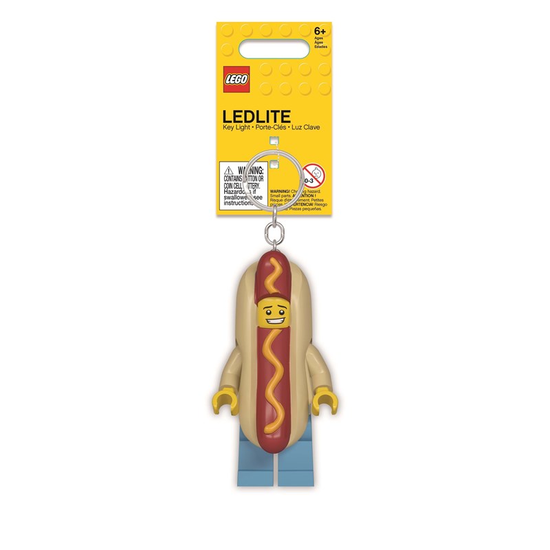 LEGO Bags Nyckelring med LED Hot Dog Röd/Blå 2