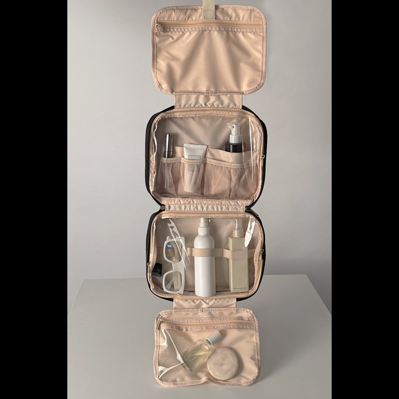 Aura Toilettaske Ibiza med ophæng Beige 3