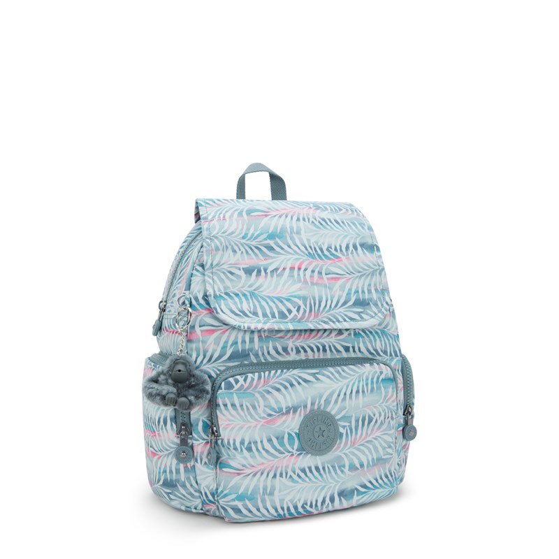 Kipling Ryggsäck City Zip S Blå med blomma 4