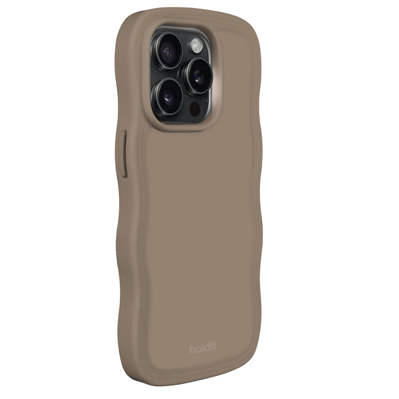 Holdit Mobilcover Wavy Mocca Brun iPhone 14 Pro Max 2