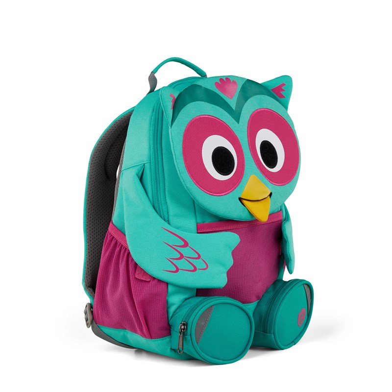 Affenzahn Barnryggsäck Large Friend Owl Turkos/Rosa 4