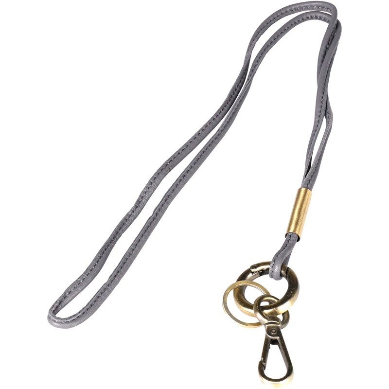 Aura Keyhanger - glat læder M. Grå