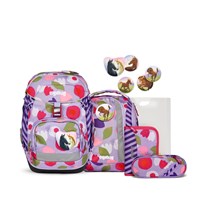 Ergobag Skoletaskesæt Pack Flower Pow Lilla strib 1