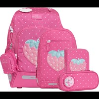 Beckmann Skoletaskesæt Active Air Straw Pink mønster 1
