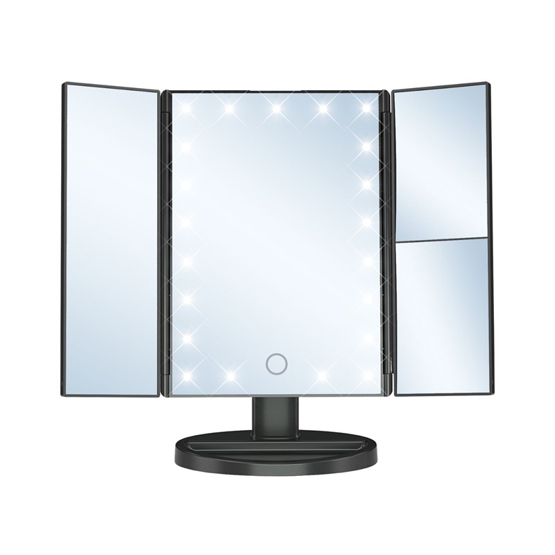 UNIQ Hollywood trifold makeup spejl Sort 3